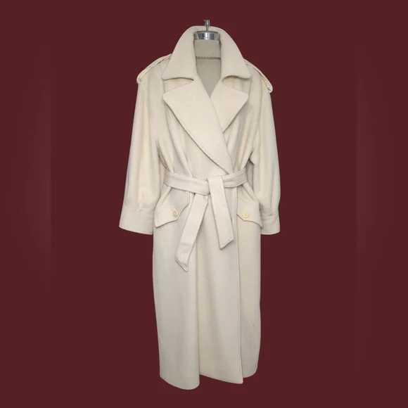 Harve Benard Cream Belted Coat - Picture 4 of 14